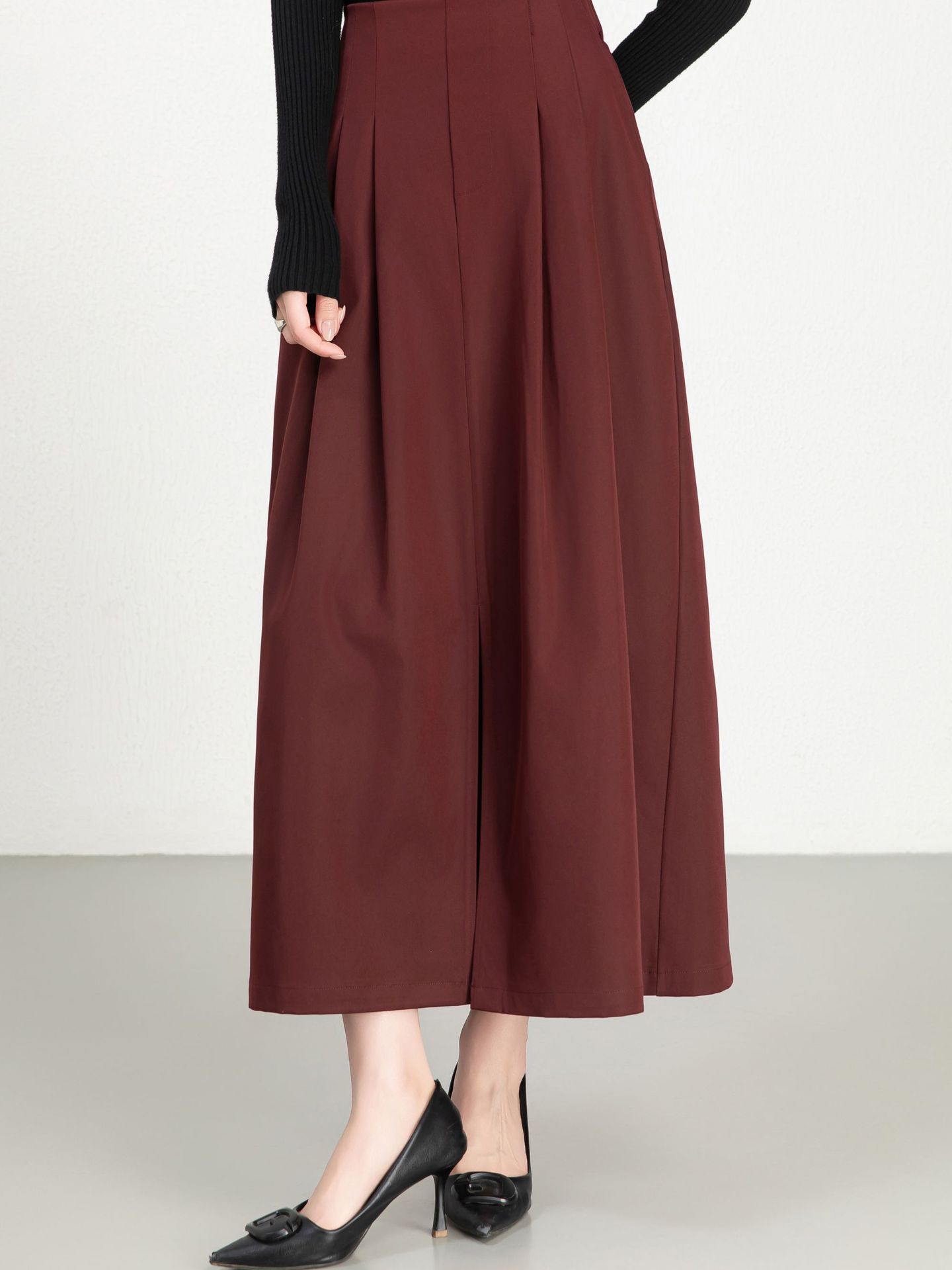 X10150 slim straight skirt for women, new style for spring, high waist, drape, fashionable and versatile skirt, unique design