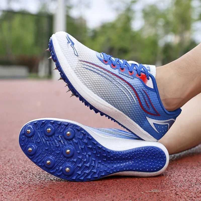 Men Track Field Shoes Wen Running Training Breathable With Spikes Athlete Anti Slip Match Sprint Race SneakersC250307