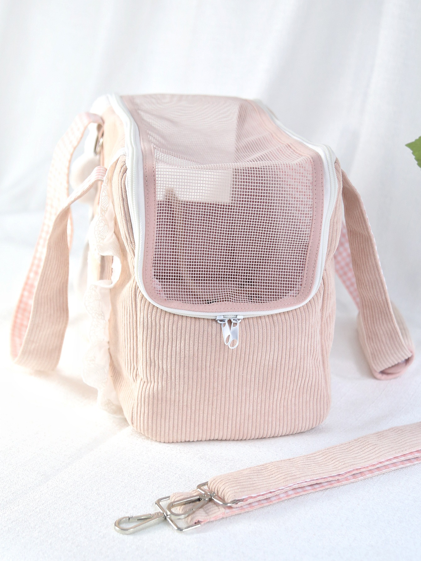 Go Out Portable Handbag Small Bag Cat Corduroy Dog Supplies Suitable Single Shoulder Crossbody Pet Bags Accessories 0307