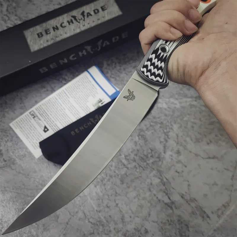 BM Knives 15500-1K Bench S45VN blade G10 Hand Fish Knife Outdoor Cam Baecue DYI Knife PortableXJ250307