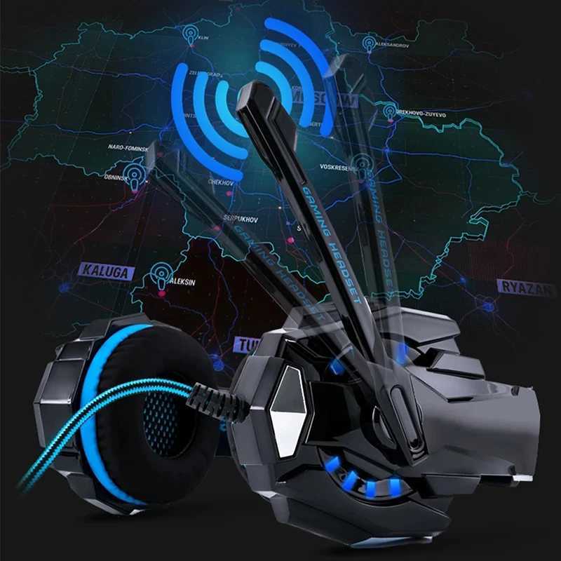 G9000 Gaming Headset Over-Ear Wired Headphones Deep Bass Stereo Casque LED Light Earphone with Mic for Switch XBOX PC X250307