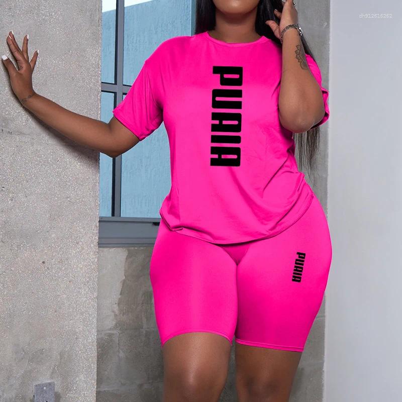Women's Tracksuits Women Casual Sports Outfits Summer Home Outdoor Comfortable Cool Shorts Tracksuit 2pcs Set Urban Fashion Short Sleeve