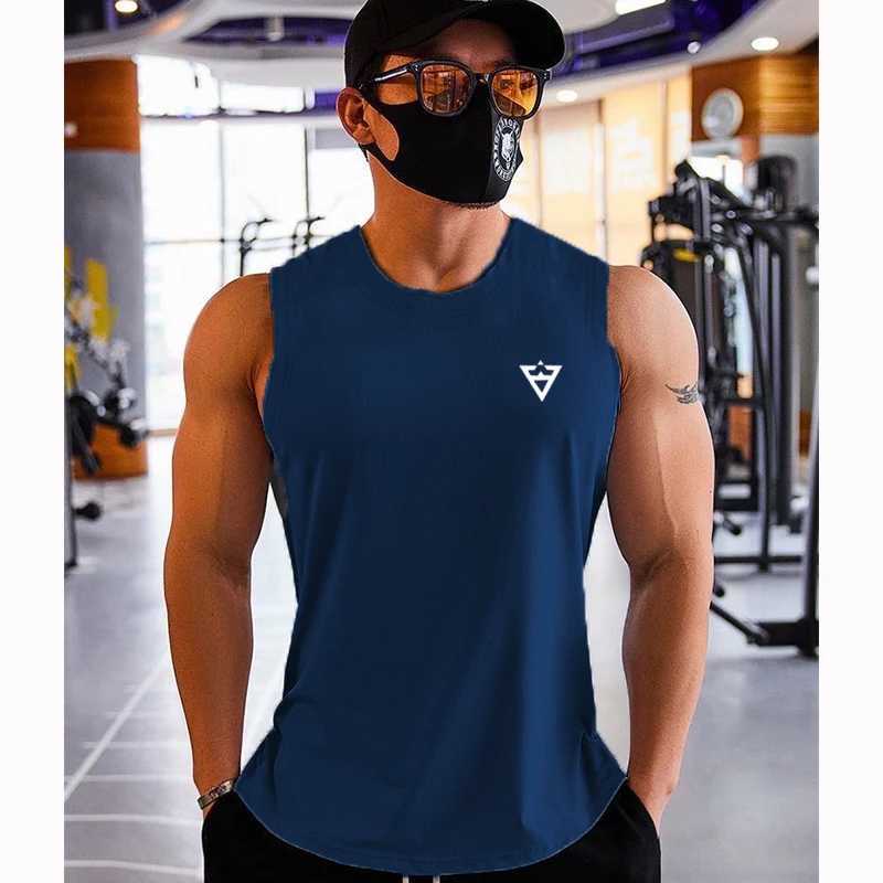 Muscle mens quick drying thin sports vest fitness training breathable sleeveless shirt outdoor running comprehensive trainingT250318