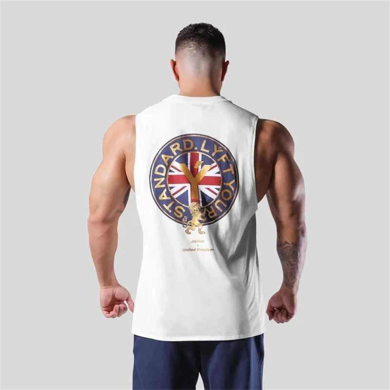 LYFT Men Summer Bodybuilding Tank Top Gym Fitness Training Cotton Sleeveless Shirt Male Casual Stringer Singlet Vest UndershirtT250318