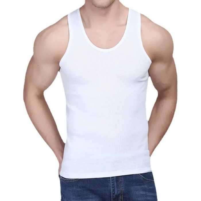 Men Muscle Vests Cotton Underwear Sleeveless Tank Top Solid Muscle Vest Undershirts O-neck Gymclothing Bodybuilding Tank TopsT250318