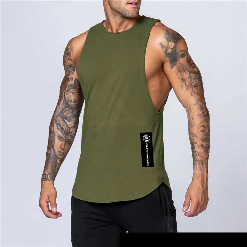 Mens New Summer Loose Shoulder Tank Top 3D Digital Printed Fitness Sleeveless Tank TopT250318