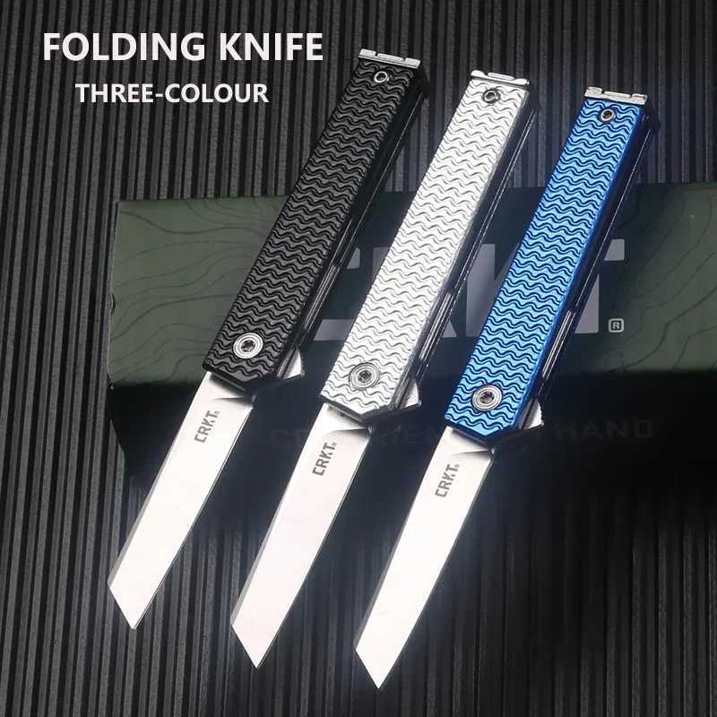 3 Stys CRK 7083 CEO Microflipper Folding Pocket Gentmans Knives 8Cr13Mov Blade 420 Steel Hand Cam Hunting EDC ToolsXJ250307