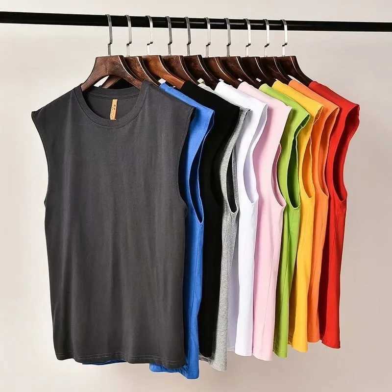 Trendy Summer Cross-border Mens T-shirt Loose-fit Comfortable Basketball Sports Vest Mens Wear Shoulder Vest TopT250318