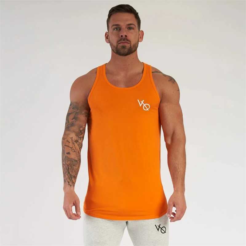 Summer cotton black mens vest Jogger Gym workout Fitness activewear Casual simple sleeveless top Fashion mens wearT250318