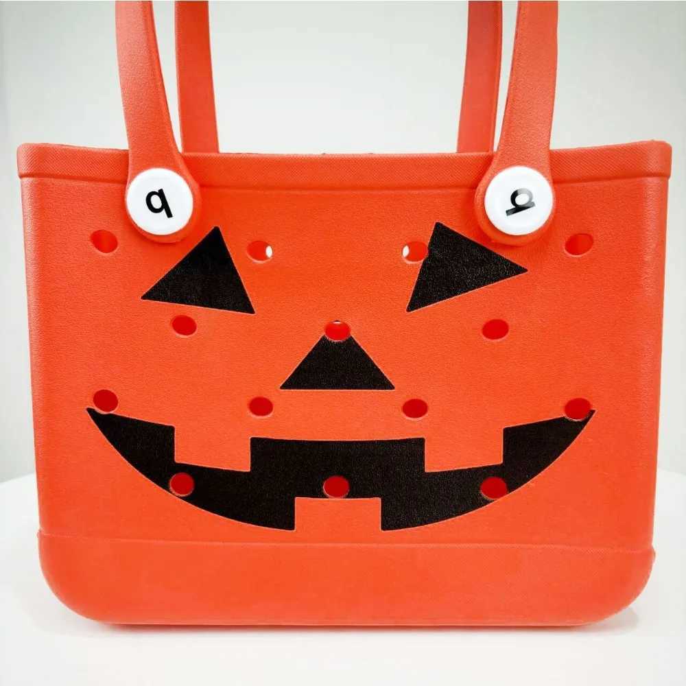 Halloween Pumpkin Bag Christmas Green Hair Monster Bag European and American Ladies Open Tote Bag EVA Beach Bag Z250307