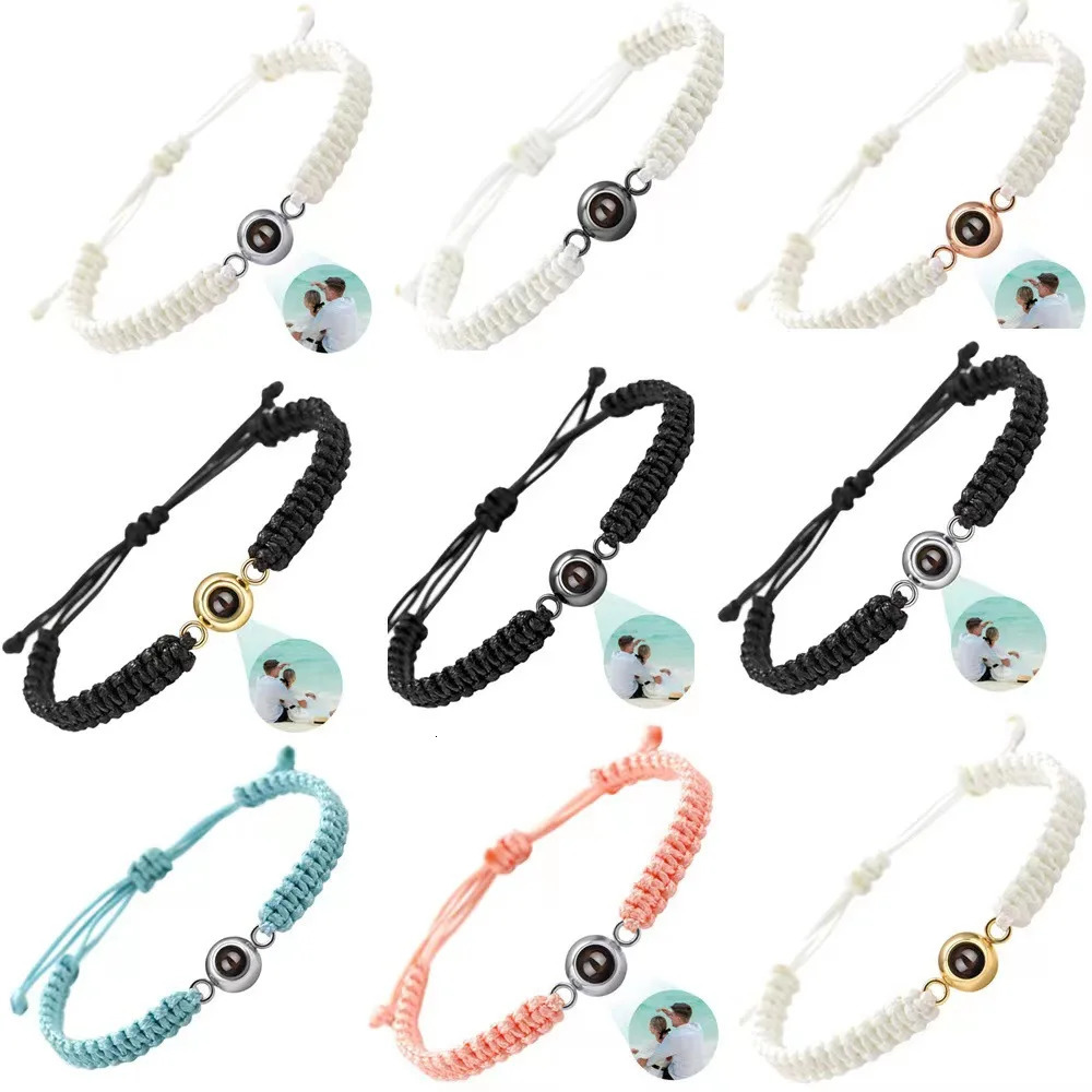 DOREMI Custom Picture Cat Men Women Girls Po Adjustable Woven Chains Projection Picture Bracelet 250303