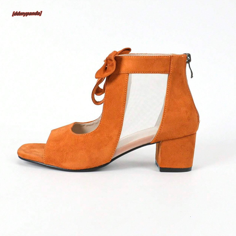 Sandals fairy style spring and summer new fashionable cool boots, fish mouth hollow bow, thick heel high heels #ddmypanda