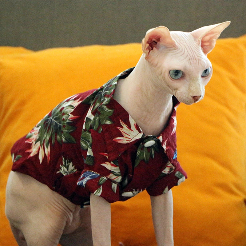 Hawaii Style Printed Dog Apparel Dogs Clothes Cat French Bulldog Teddy Pet Summer Tshirt Clothing Puppy Short Sleeve