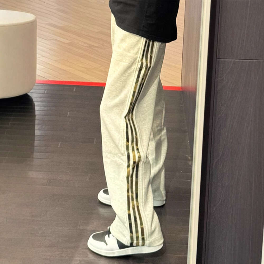 Coldstone white grey camouflage striped men's spring and autumn American style sanitary straight leg casual sports pants