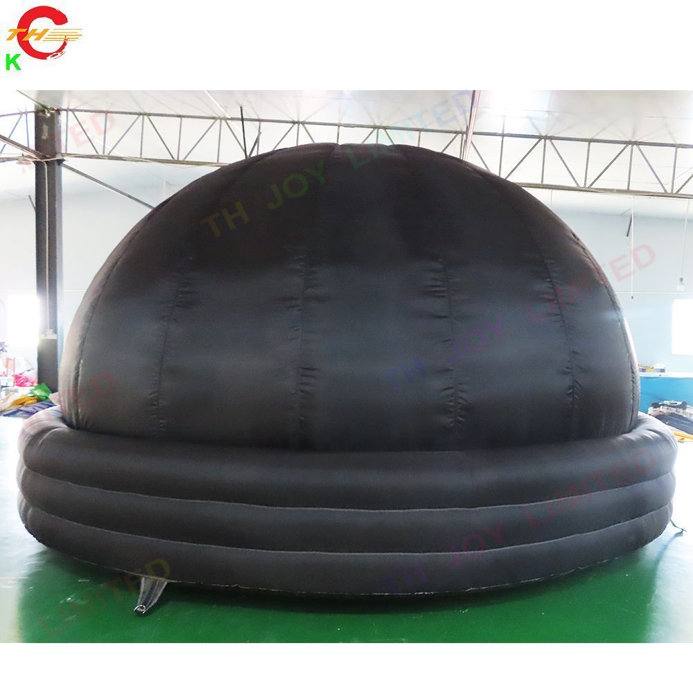 10mLx10mWx6mH (33x33x20ft) with blower Customized Black Inflatable Dome Planetarium Tent in Exhibition Hall and Gym for Sale