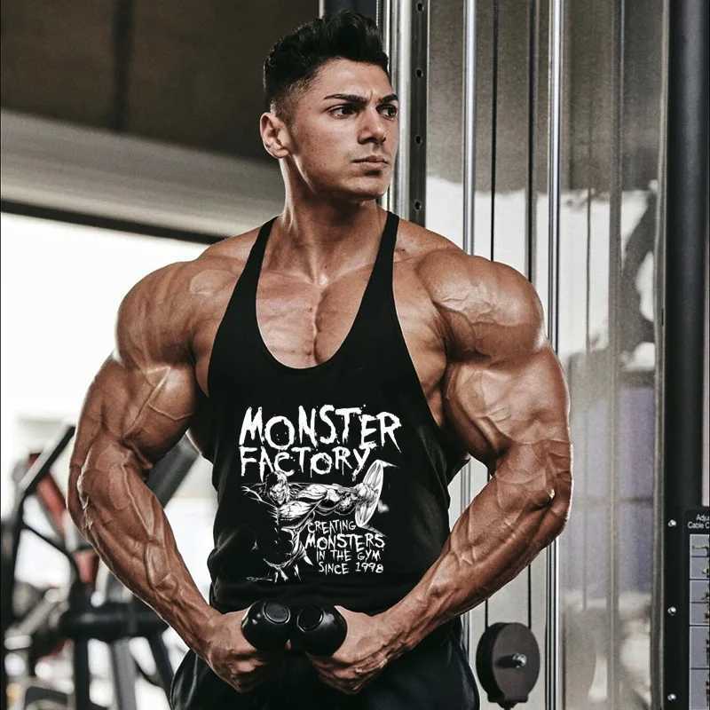 Gym T-shirts Suspenders Man Stringer Fitness Shirt Bodybuilding Shirt Men Top for Fitness Vests Mens Vest Sleeveless SweatshirtT250318