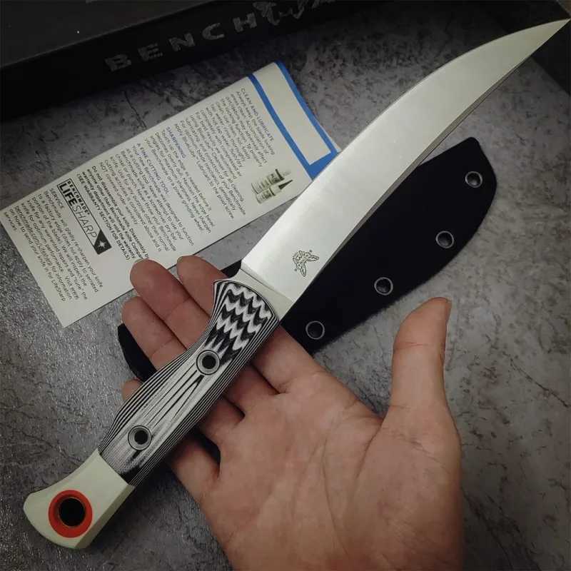 BM Knives 15500-1K Bench S45VN blade G10 Hand Fish Knife Outdoor Cam Baecue DYI Knife PortableXJ250307