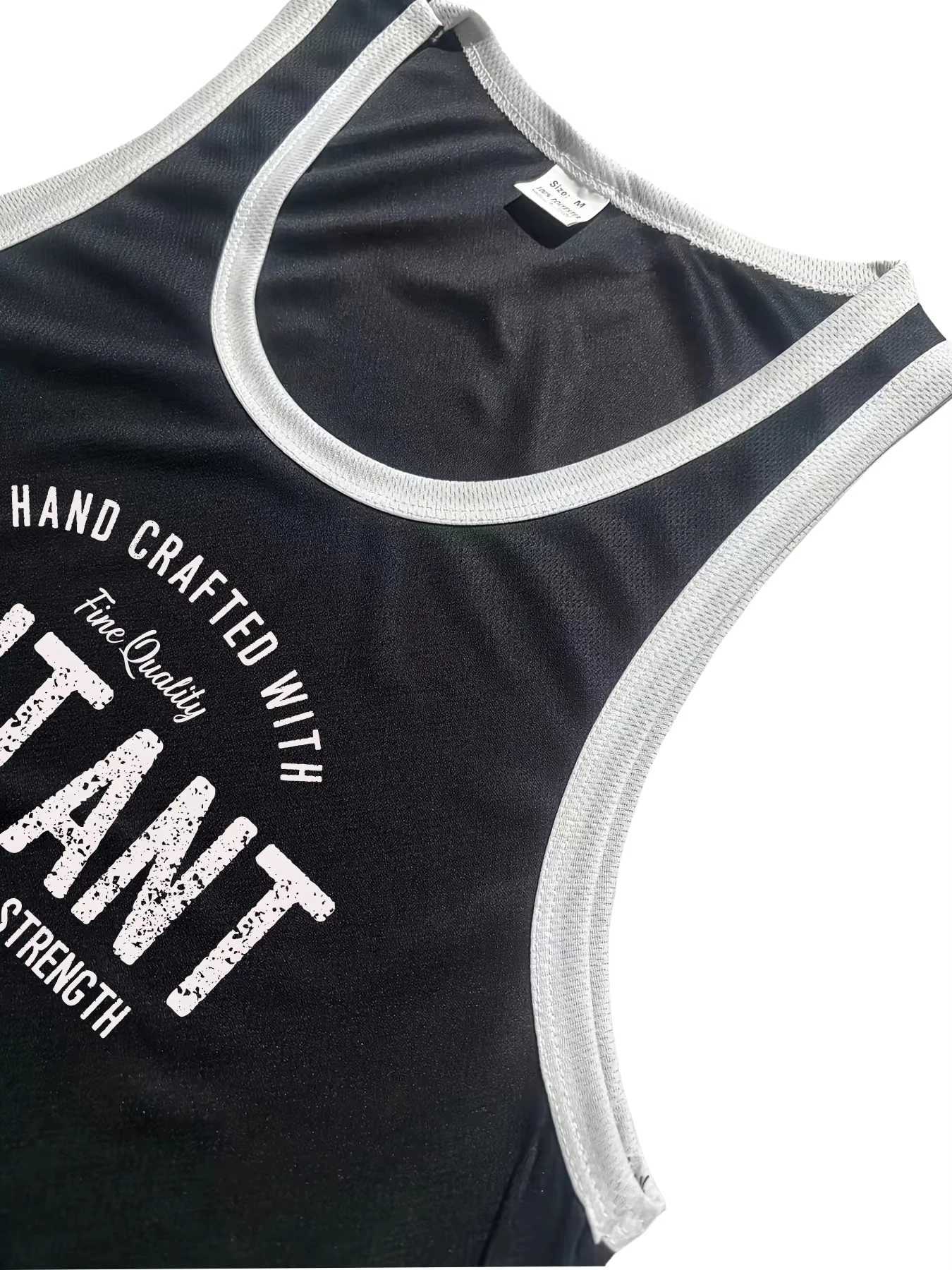 Mens quick-drying sleeveless sports T-shirt casual temperament versatile breathable complaint elastic high fashion T-shirtT250318