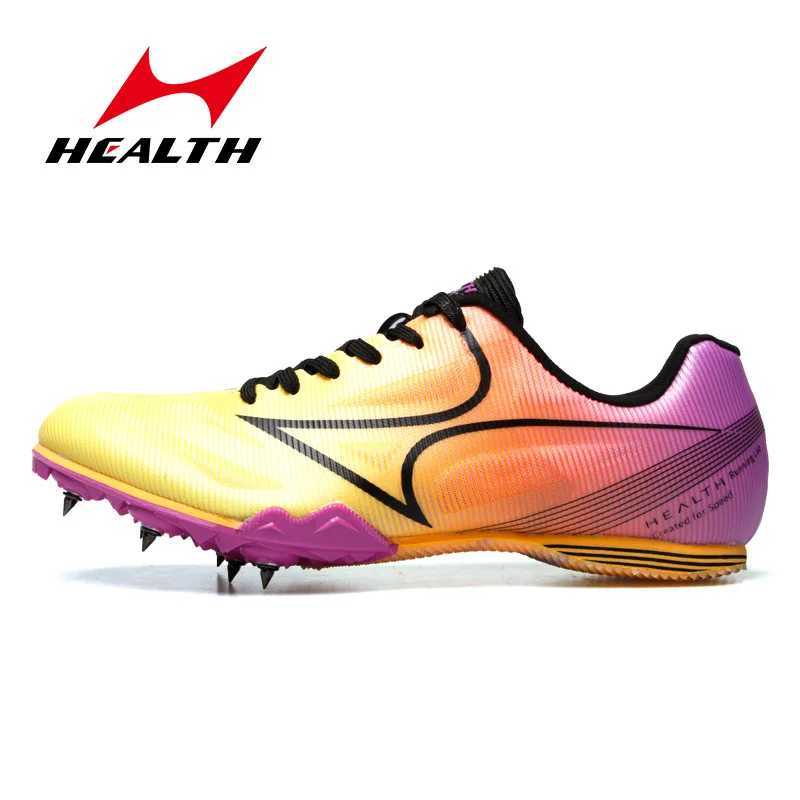 Health Breathable Men Track Field Sprint Spikes Professional Fl-length Middle Distance Race Triple Jump High Jump SneakersC250307