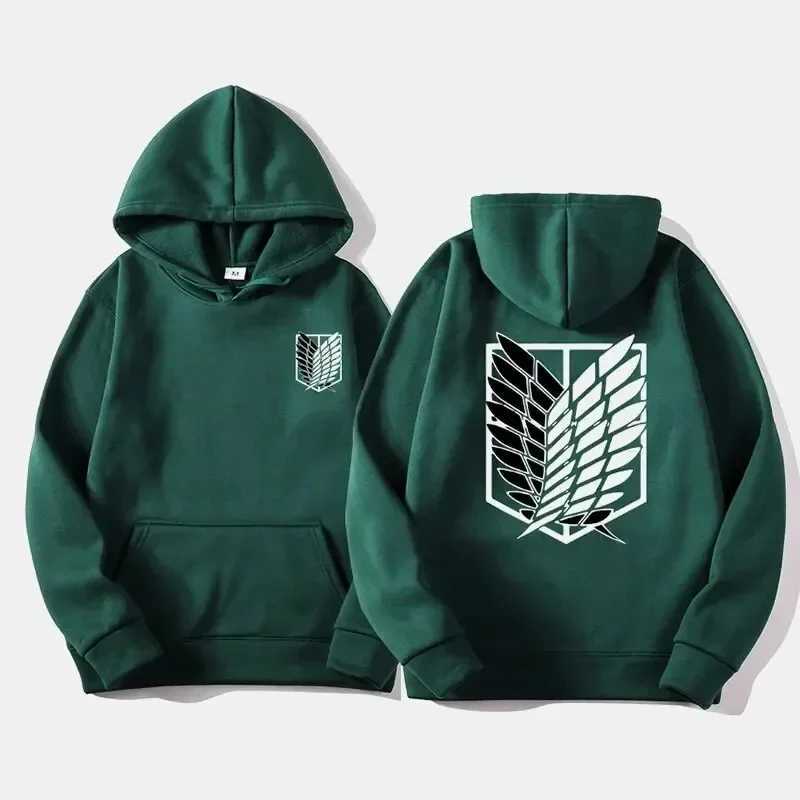Attack on Titan Mens Hoodie Anime Hoodies Men and Women Streetwear Pullover Harajuku Shingeki No Kyojin Hoodies SweatshirtT250307