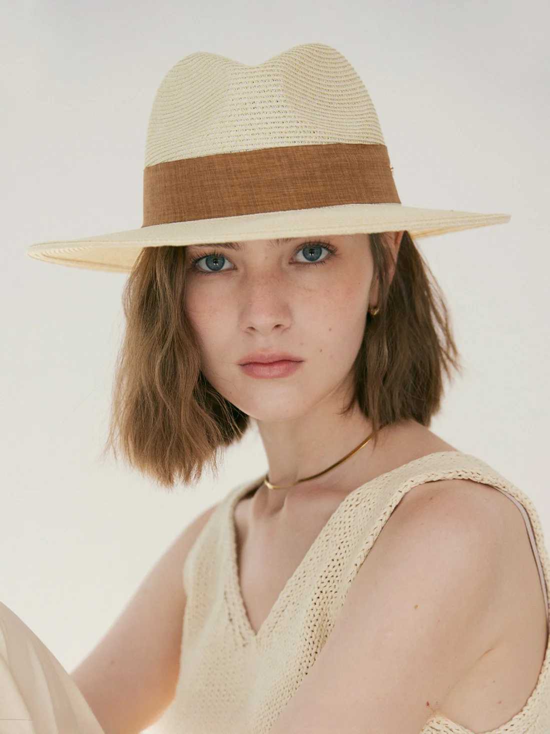 USPOP Classic Panama Straw Hat Unisex Jazz Hat Summer All-match Anti-ultraviolet Sun Hat W250307