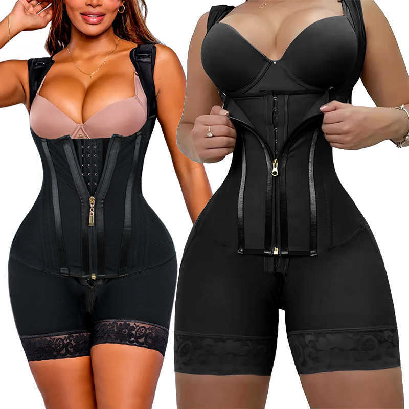 Hot Sale Steel Bones Fajas Colombian Belt Bodysuit Waist Trainer Post Operative Girdles Slimming Shapewear Tummy Control Shaper
