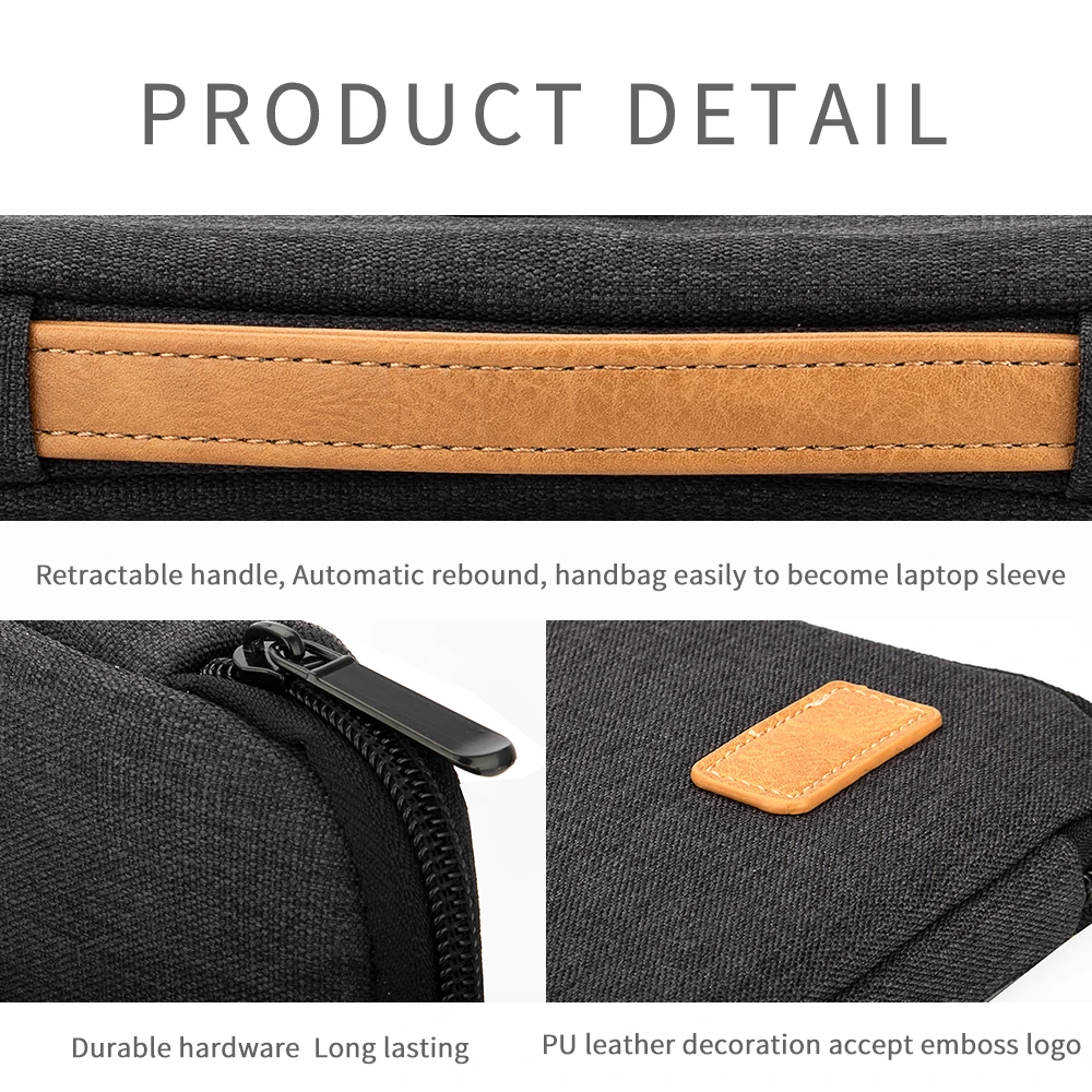 Laptop Sleeve bag 13.3 14 15 15.6 Inch Notebook Pouch For Macbook Air Book Shockproof Computer Briefcase Travel Business Laptop Cases
