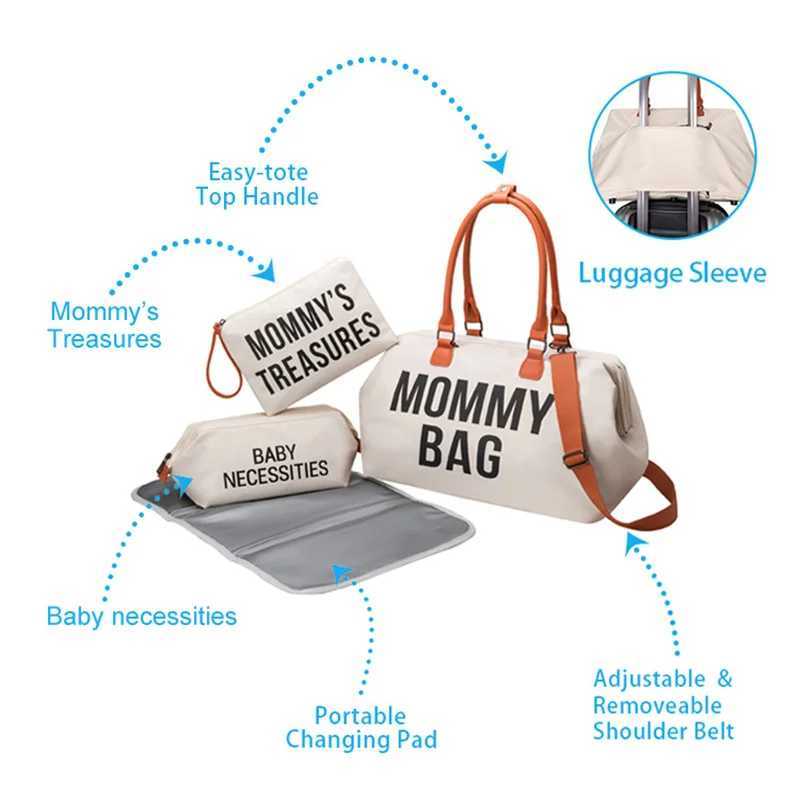 Mommy Bag Travel Storage Bag Waterproof 3-Pack Wet Dry Separation Baby Diaper Storage Packing Portable Pouch Large Capacity Bags W250307