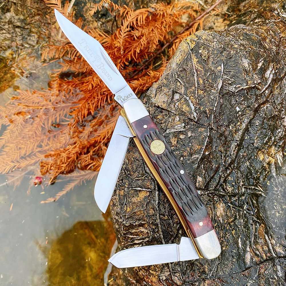 Watchman Knife Slip Joint Folding Blade Pocket Knives with Traditional Hunting Fishing Cam Tactical High qualityXJ250307