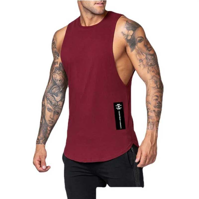 Mens New Summer Loose Shoulder Tank Top 3D Digital Printed Fitness Sleeveless Tank TopT250318