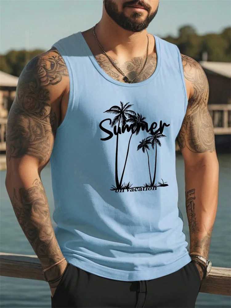 Summer Temperament Mens Tank Top Mens Beach Casual Holiday Wear 3D Printed Daily Outdoor Sports Sleeveless Crew Neck Tank TopT250318