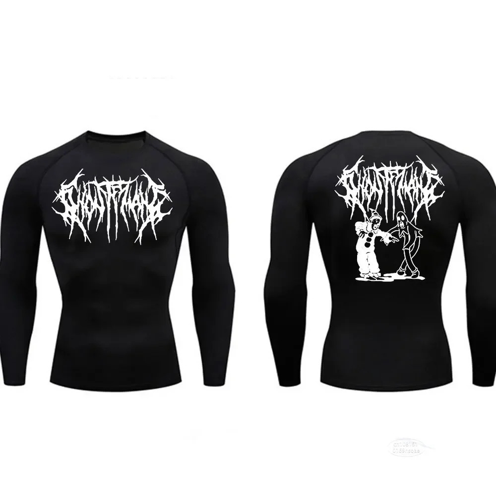 Mens Fashion Printed Casual Shortsleeved Tshirt Summer Fitness Compression Shirt Jogging Gym Sports Breathable Top S3XL 250225