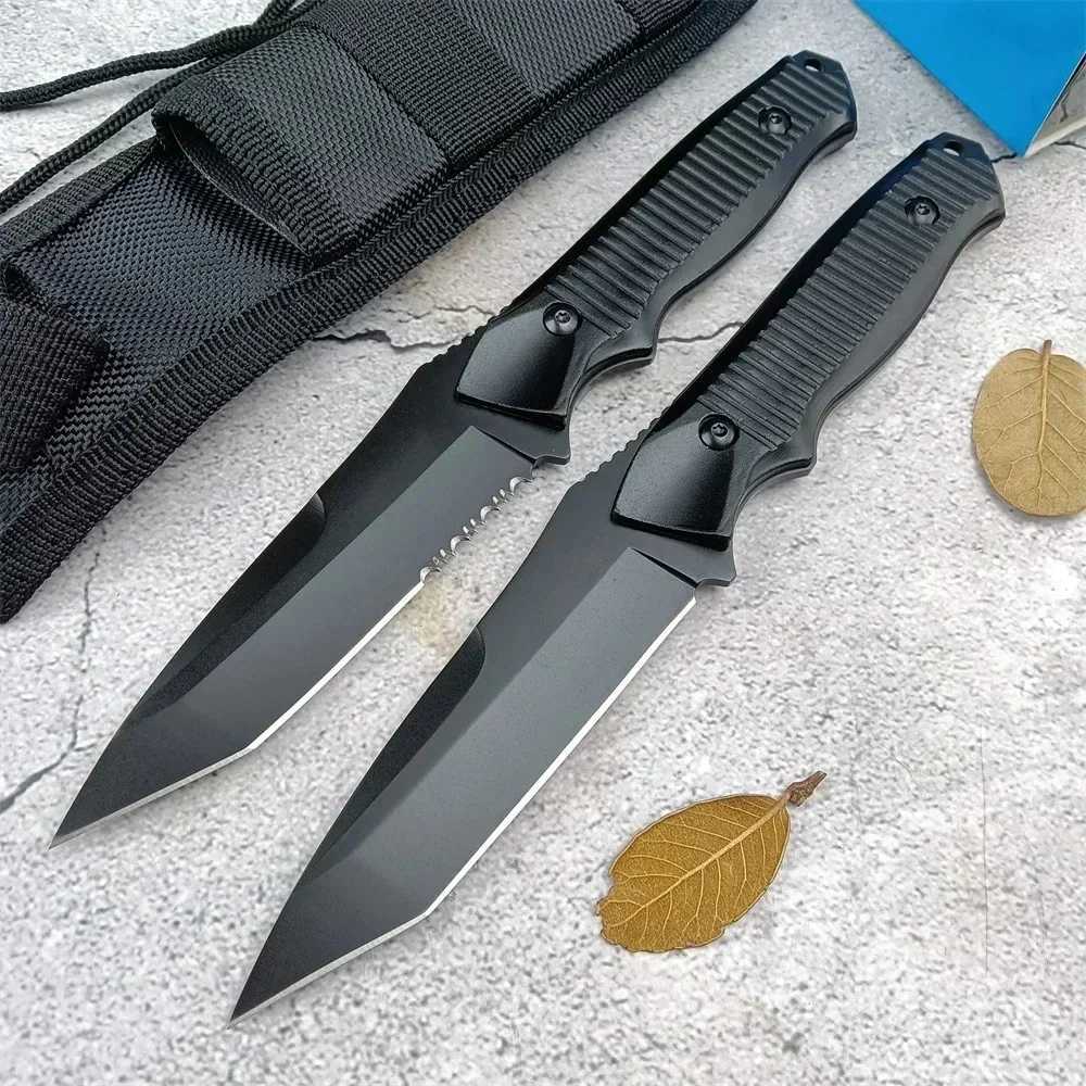 BM 140BK Tanto / Drop Point Blade Aluminum Alloy Hands Fixed Blade Knife Self Dense Hunting Knife Military Survival GearXJ250307