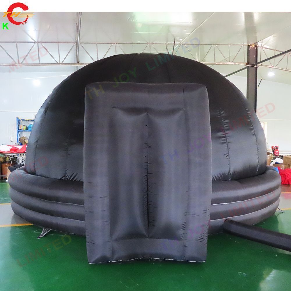 10mLx10mWx6mH (33x33x20ft) with blower Customized Black Inflatable Dome Planetarium Tent in Exhibition Hall and Gym for Sale