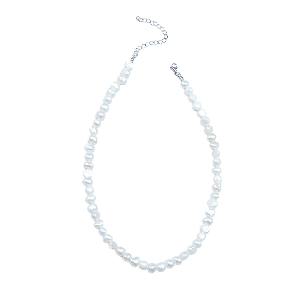 Irregular white pearl temperament elegant luxury versatile fashion classic trend atmospheric jewelry