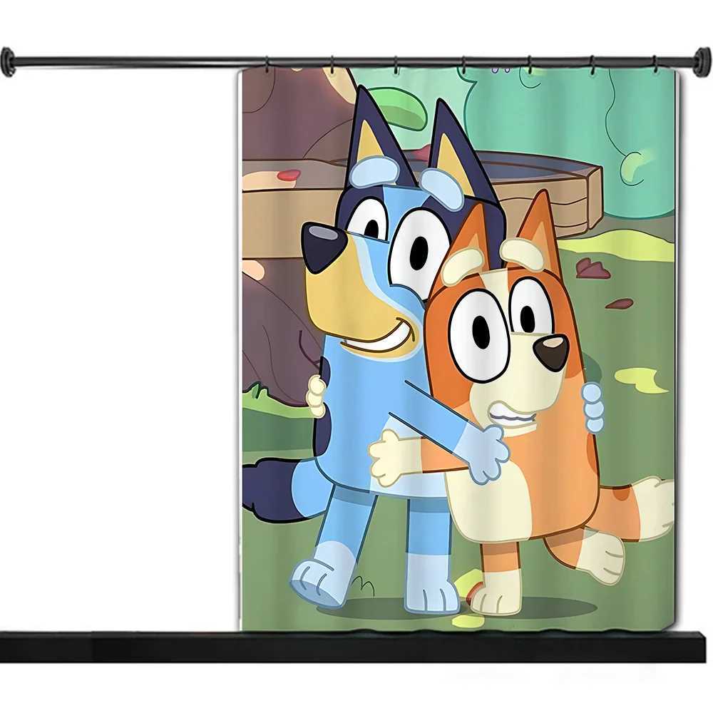 Shower For B-Blueys Curtain Waterproof Polyester Fabric Paint Colorful Bath Curtains Home Bathroom Decor Curtain With HookT250306