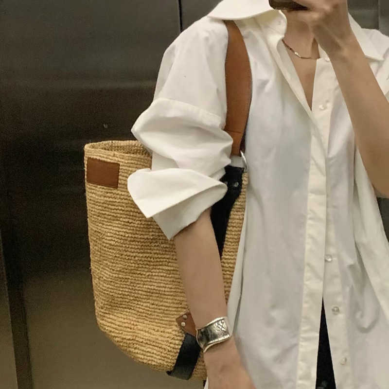 Forest Woven Bag, Women's Fashionable Grass Woven Crossbody Bag, Large Capacity Beach Vacation Beach Bag 250315