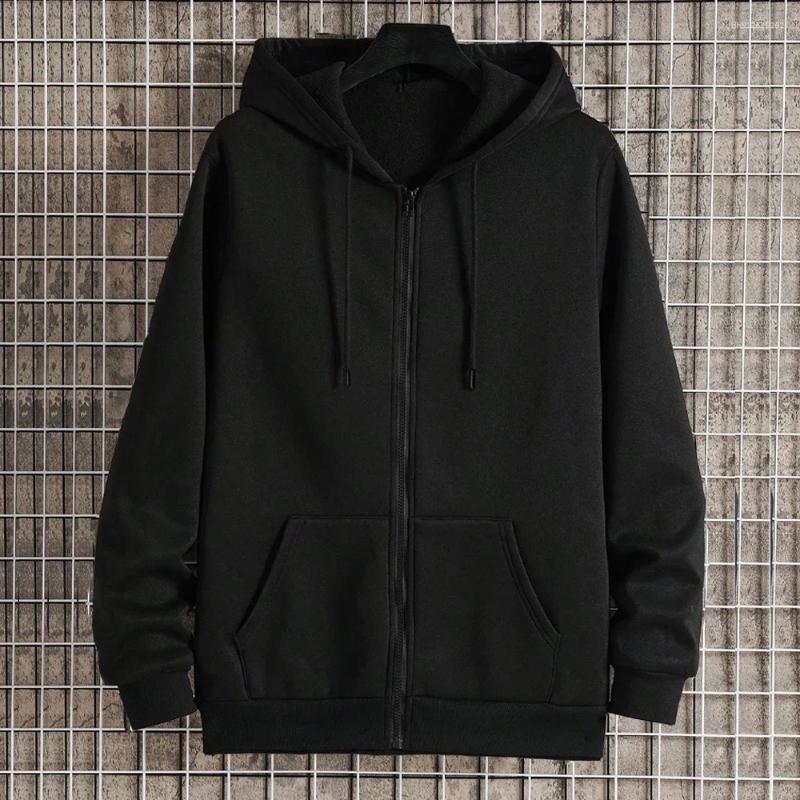 Men's Hoodies Fleece Zip Up Running Sports Sweatshirts Fashion Women Classic Casual Zipper Jackets Coats Hip Hop Streetwear