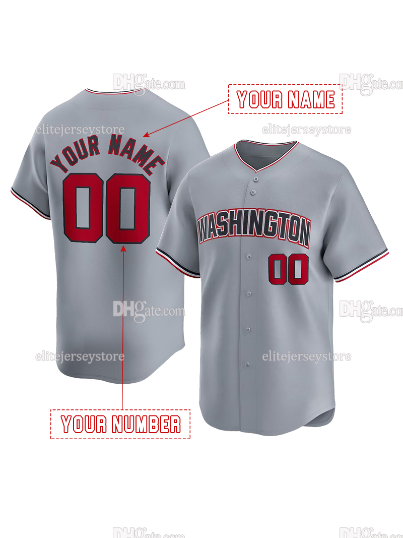 Personalized Custom Baseball Jersey Crews Nathaniel Lowe Bell CJ Abrams Millas Lopez Embroidered Letter Number Design