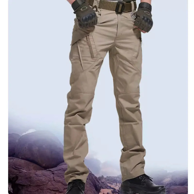 Lightweight tactical pants reinforced edition mens outdoor casual elastic work pants summer straight leg pants 250305Z