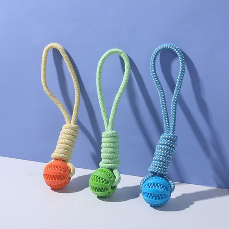 Non-Toxic Rope Attached Dog Ball Toy - Perfect for Pet Playtime
