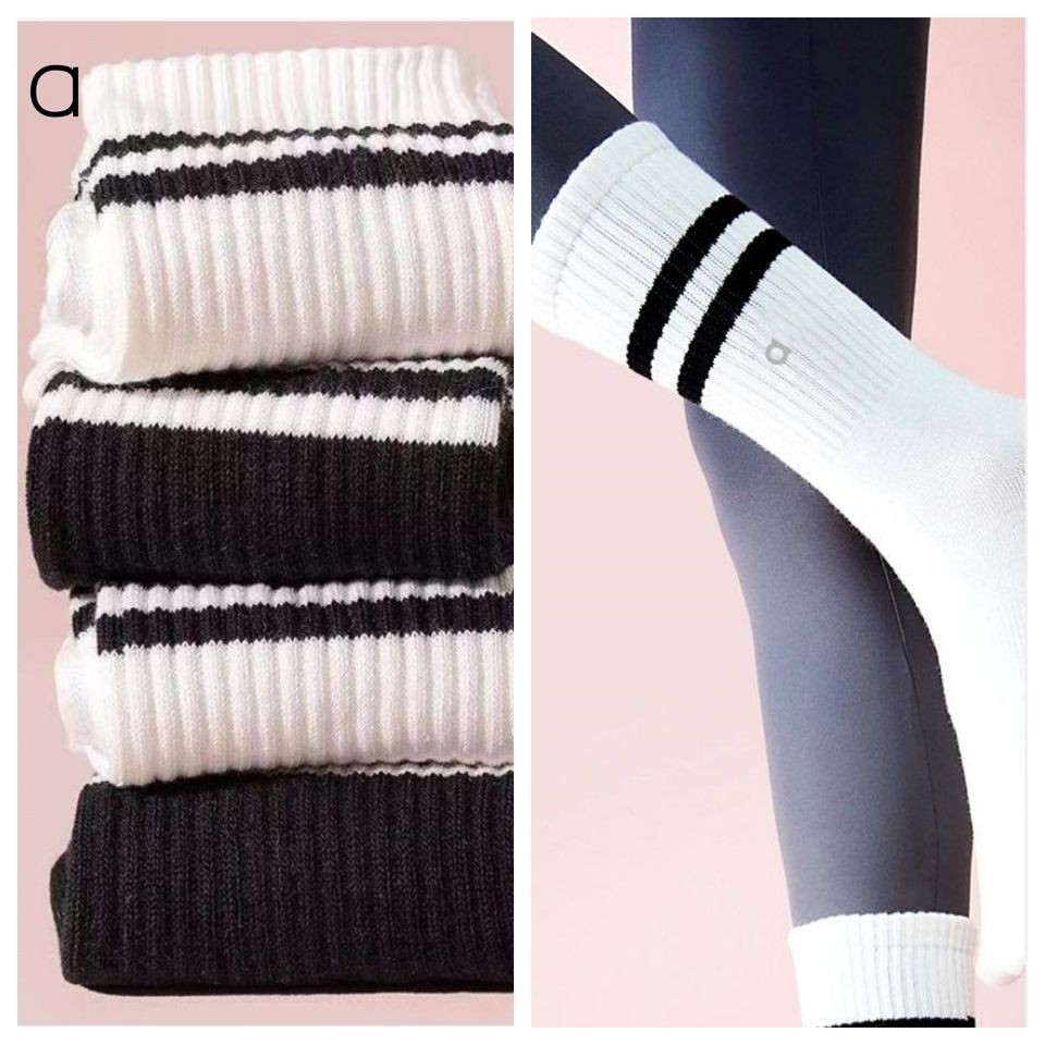 Half-Crew Throwback Womens Cotton Medium Tube Sports Socks Four Seasons Comfy Cushioning Classic Academic Style Stretchy Sweat-wicking Sock
