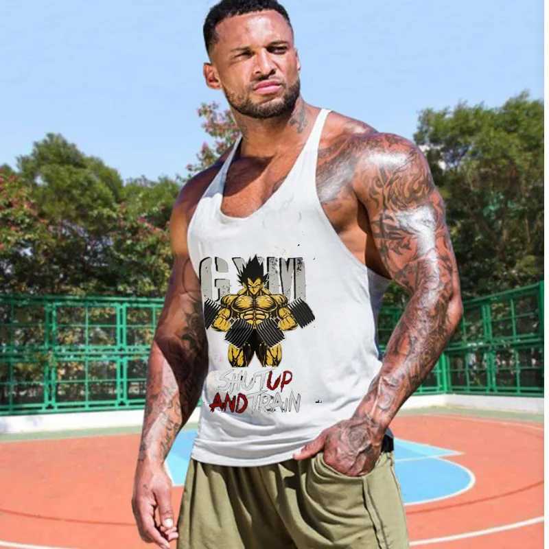 Summer Y Back Gym Stringer Tank Top Men Cotton Clothing Bodybuilding Sleeveless Shirt Running Vest Muscle Singlets Workout TankT250318