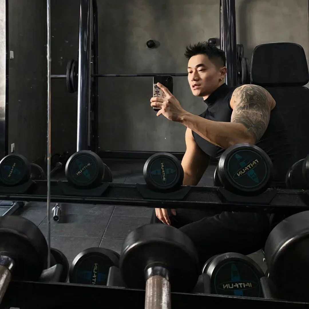 Muscle Mens Fitness Clothes Solid Sports Sleeveless T-shirt High Neck ElasticT250318