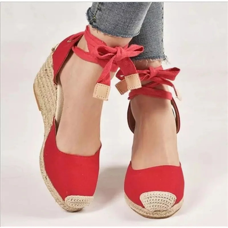 Wedges for Slip on Closed Toe Espadrille Women Summer Shoes Platform Sandals De Mujer ato 250308