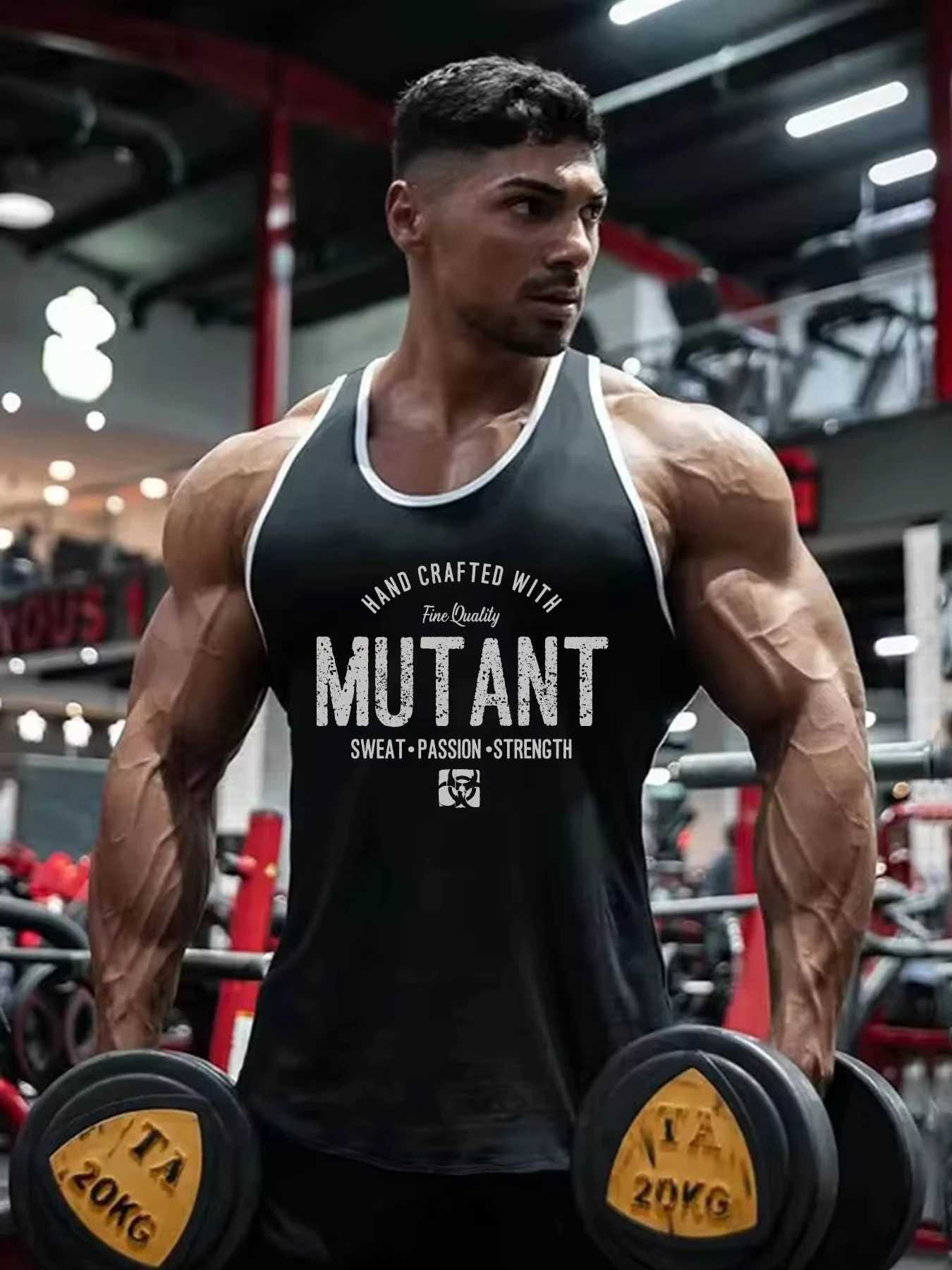 Mens quick-drying sleeveless sports T-shirt casual temperament versatile breathable complaint elastic high fashion T-shirtT250318