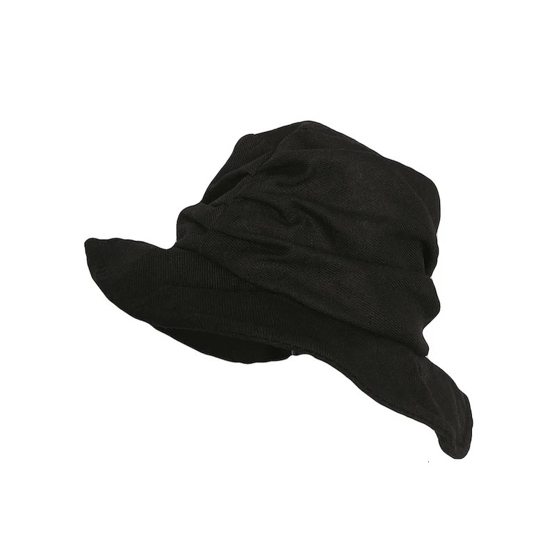 YAMAMOTO-Style Fisherman Hat 2024 HighQuality Small Multi-layer Pleated Cotton Basin Hat For Men and Women 56-59CM250305