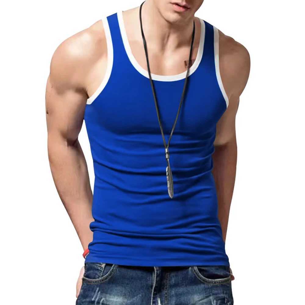 Summer Mens Tees Shirts Tops Male Clothes Sleeveless Undershirt Men Fitness Training Running Tank Top Basic Sportwear VestT250318