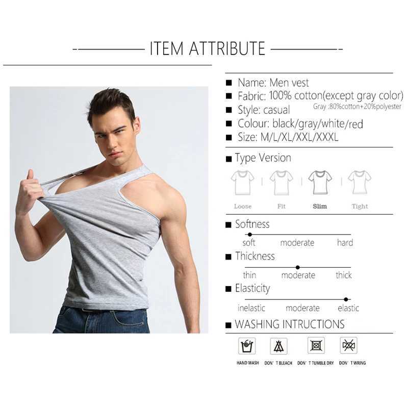 TFETTER Mens Underwear Cotton Tank Top Men High Quality Bodybuilding Singlet Sleeveless Slim Fit Vest Men Tank TopsT250318