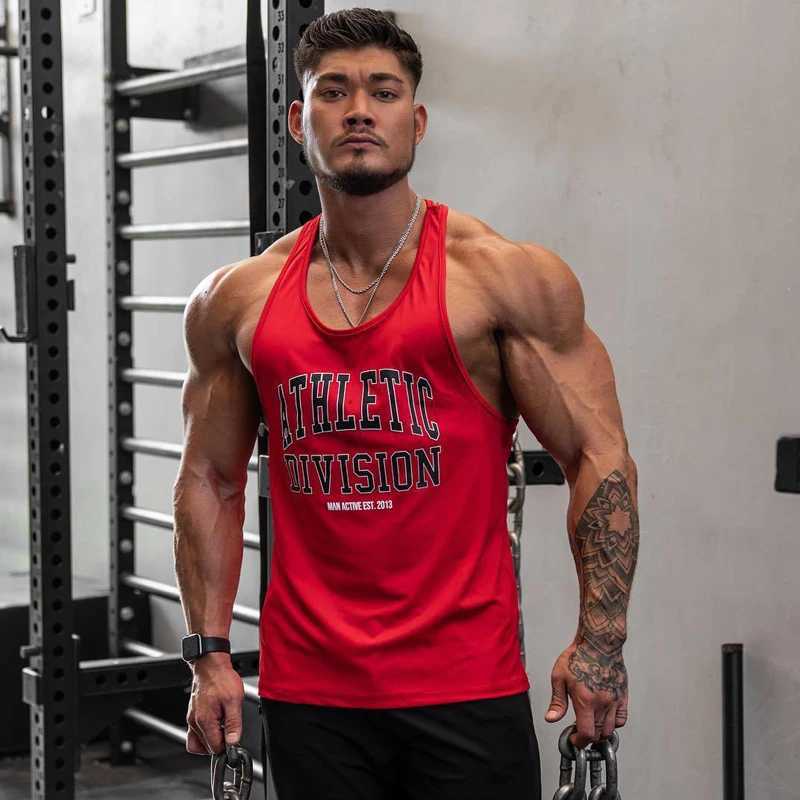 Summer new fashion printed mens vest cotton casual top Jogger Gym workout Fitness sportswear mens wearT250318